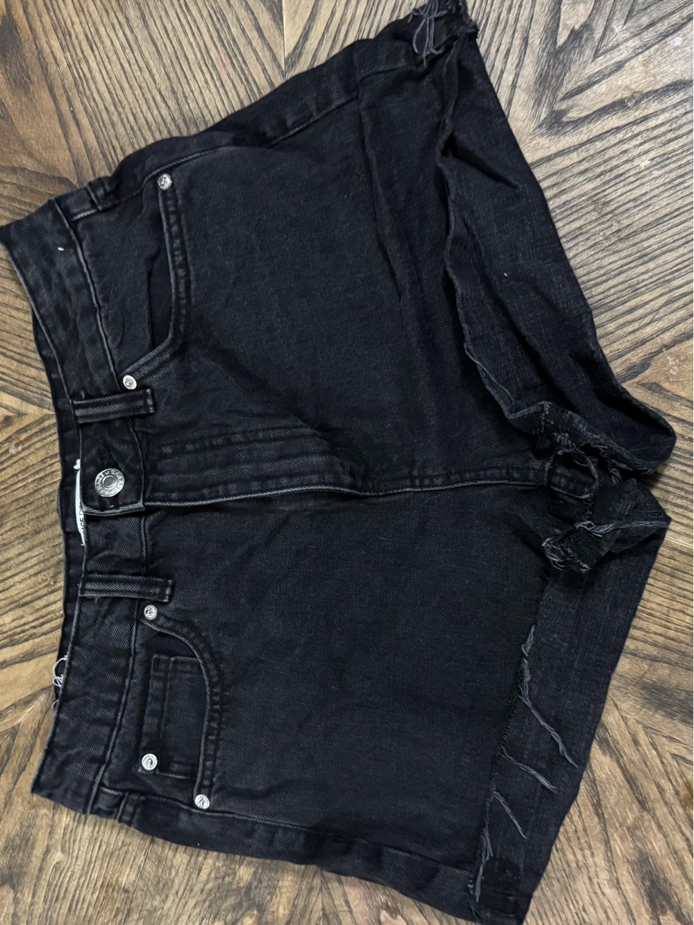 Garage Black Denim High-Rise Jean Shorts
